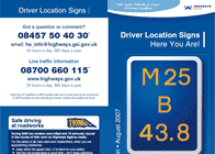 Driver Location Signs